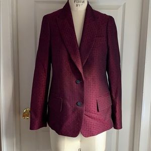 Club Monaco women’s jacquard peak collar blazer